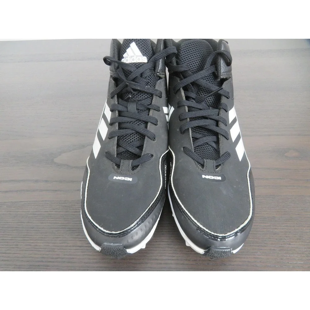 Adidas Icon 7 Mid MD Baseball Cleats Mens 9.5 Black Baseball Cleats S23922